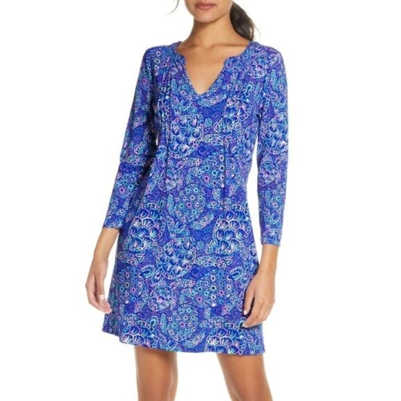 Lilly Pulitzer Dresses & Skirts - LILLY PULITZER Sz S Aubrey UPF 50 Multi Floral Tropical Pleated Dress